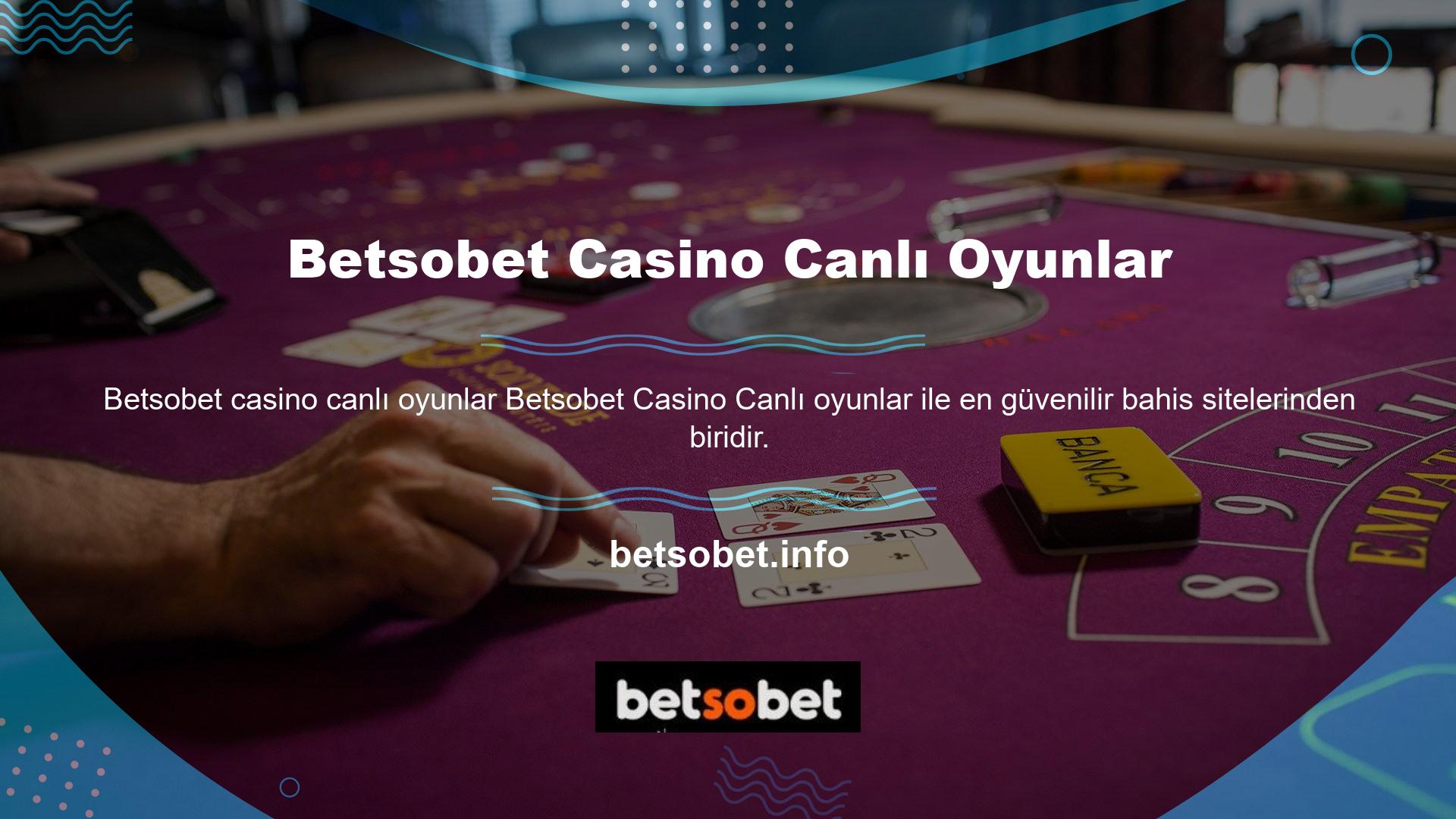 Betsobet, kazançlı poker oyunlarına ek olarak canlı dosyaları güvenle yayınlayabileceğiniz canlı TV özelliğine sahip birkaç siteden biridir